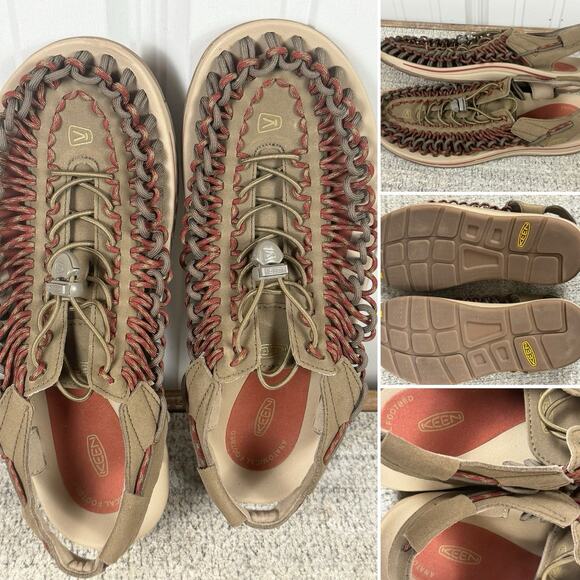 Keen Uneek Men's Canteen / Fired Brick Sandal Shoes Mens US Sz 12 Water Shoes ? - Picture 1 of 7